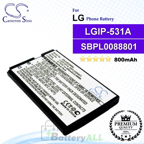 CS-LKU250SL For LG Phone Battery Model LGIP-531A / SBPL0088801