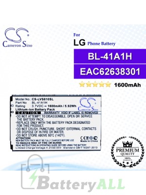CS-LVS810SL For LG Phone Battery Model BL-41A1H / EAC62638301