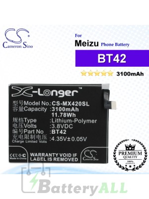CS-MX420SL - Meizu Phone Battery Model BT42