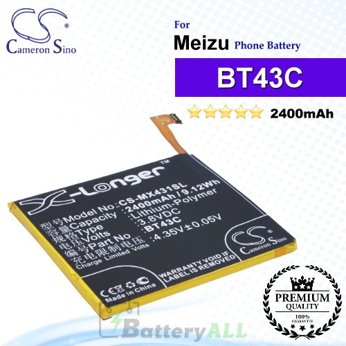 CS-MX431SL - Meizu Phone Battery Model BT43C