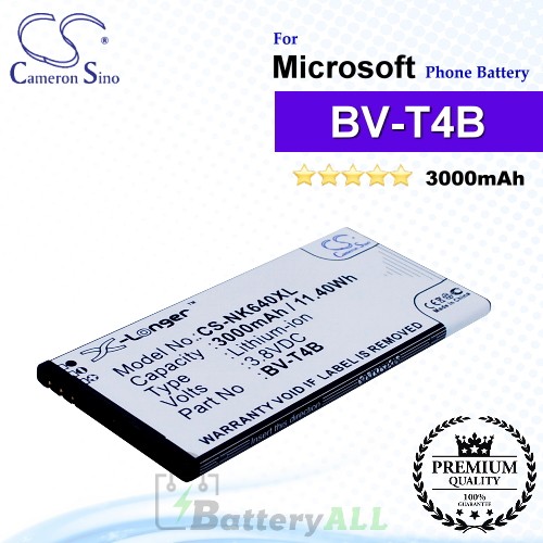 CS-NK640XL For Microsoft Phone Battery Model BV-T4B