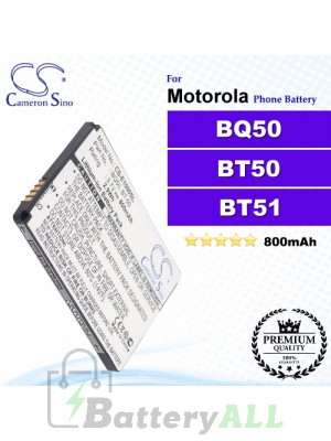 CS-E1000SL For Motorola Phone Battery Model BQ50 / BT50 / BT51 / CFNN1037 / SNN5766A / SNN5771 / SNN5771A / SNN5804A / SNN5814A