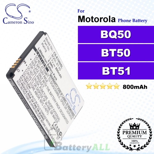CS-E1000SL For Motorola Phone Battery Model BQ50 / BT50 / BT51 / CFNN1037 / SNN5766A / SNN5771 / SNN5771A / SNN5804A / SNN5814A