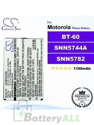 CS-MOA910SL For Motorola Phone Battery Model BT-60 / SNN5744A / SNN5782