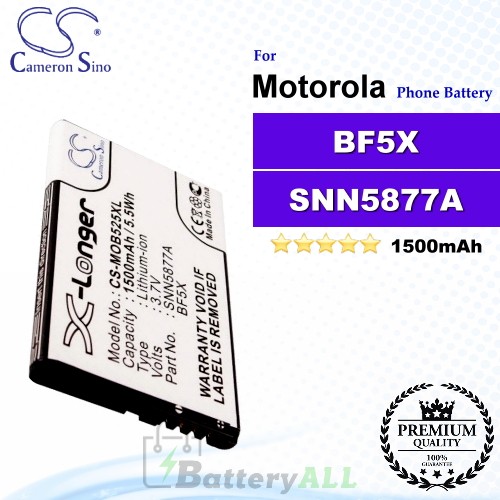 CS-MOB525XL For Motorola Phone Battery Model BF5X / SNN5877A