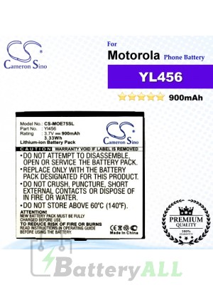 CS-MOE75SL For Motorola Phone Battery Model YL456