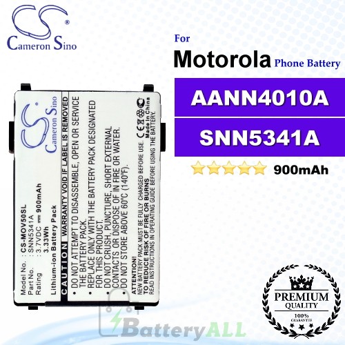 CS-MOV50SL For Motorola Phone Battery Model AANN4010A / SNN5341A