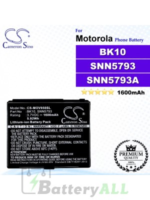 CS-MOV950SL For Motorola Phone Battery Model BK10 / SNN5793 / SNN5793A