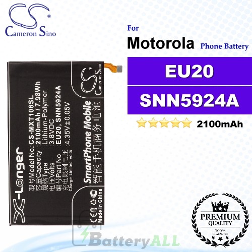 CS-MXT108SL For Motorola Phone Battery Model EU20 / SNN5924A