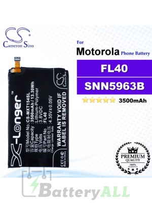 CS-MXT154SL For Motorola Phone Battery Model FL40 / SNN5963B