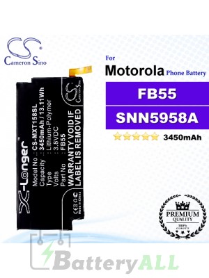 CS-MXT158SL For Motorola Phone Battery Model FB55 / SNN5958A