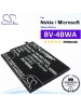 CS-NK132XL For Nokia / Microsoft Phone Battery Model BV-4BWA