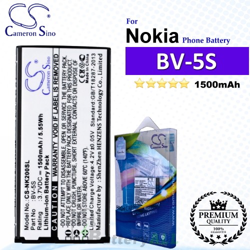 CS-NK200SL For Nokia Phone Battery Model BV-5S