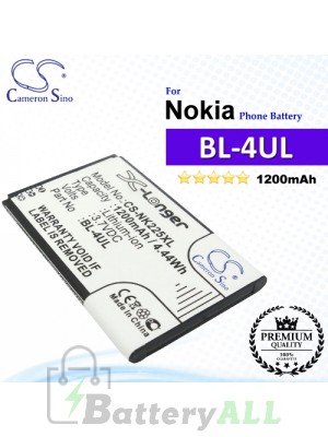 CS-NK225XL For Nokia Phone Battery Model BL-4UL