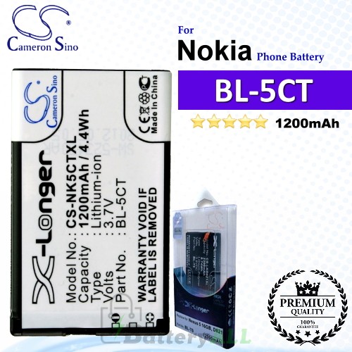 CS-NK5CTXL For Nokia Phone Battery Model BL-5CT