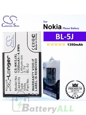 CS-NK5JXL For Nokia Phone Battery Model BL-5J