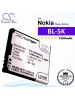 CS-NK5KSL For Nokia Phone Battery Model BL-5K