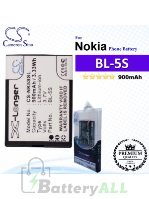 CS-NK5SSL For Nokia Phone Battery Model BL-5S
