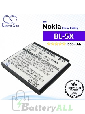 CS-NK5XML For Nokia Phone Battery Model BL-5X