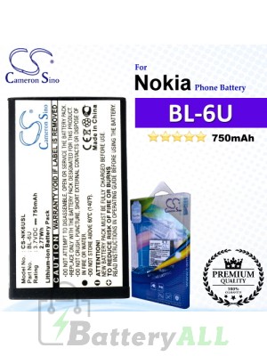 CS-NK6USL For Nokia Phone Battery Model BL-6U