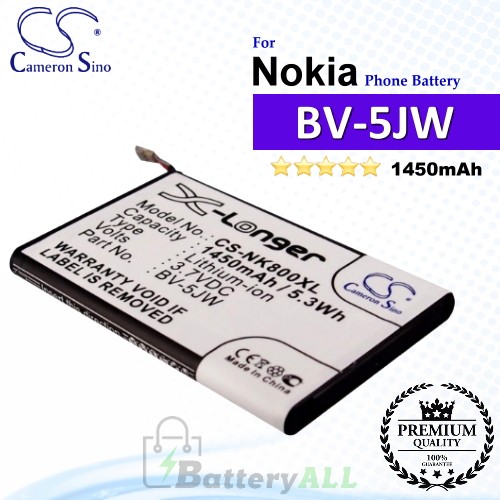 CS-NK800XL For Nokia Phone Battery Model BV-5JW