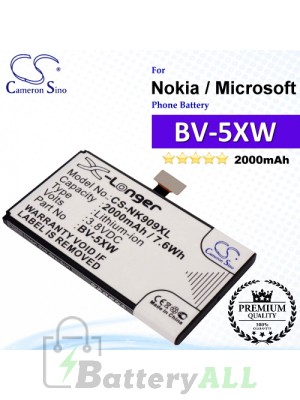 CS-NK909XL For Nokia / Microsoft Phone Battery Model BV-5XW
