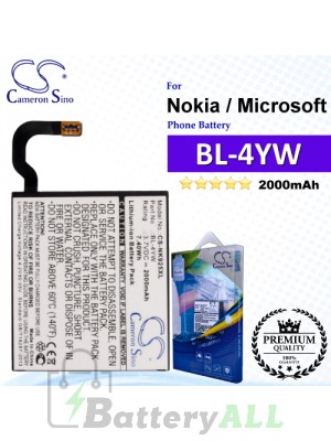 CS-NK925XL For Nokia / Microsoft Phone Battery Model BL-4YW