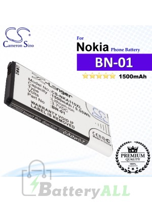 CS-NKA110XL For Nokia Phone Battery Model BN-01