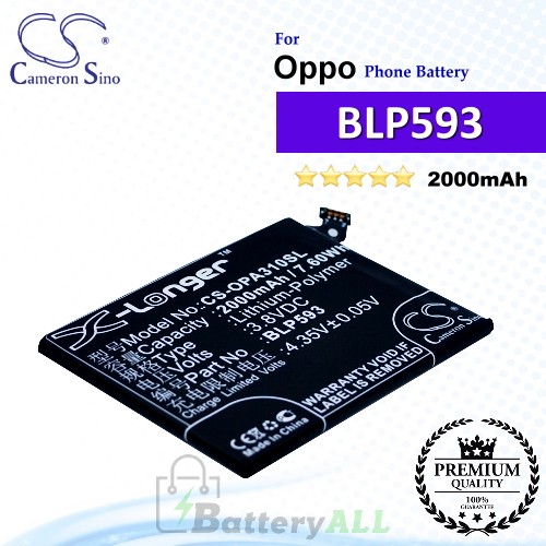 CS-OPA310SL For Oppo Phone Battery Model BLP593