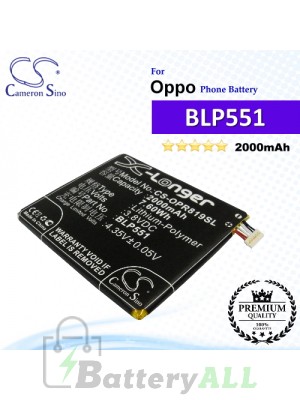 CS-OPR819SL For Oppo Phone Battery Model BLP551