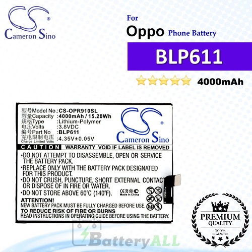 CS-OPR910SL For Oppo Phone Battery Model BLP611