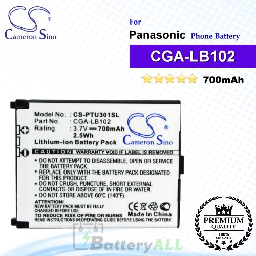 CS-PTU301SL For Panasonic Phone Battery Model CGA-LB102