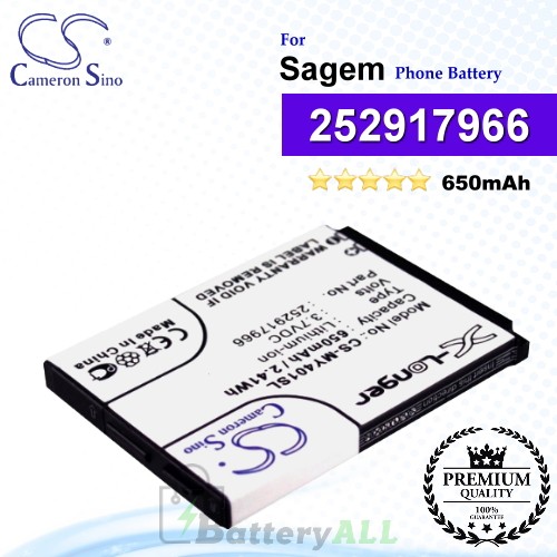 CS-MY401SL For Sagem Phone Battery Model 252917966