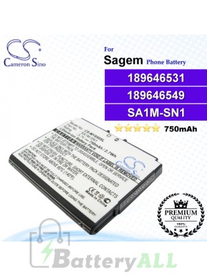 CS-MY850SL For Sagem Phone Battery Model SA1M-SN1 / 189646531 / 189646549