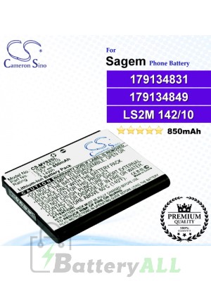 CS-MYS2SL For Sagem Phone Battery Model LS2M 142/10 / 179134831 / 179134849