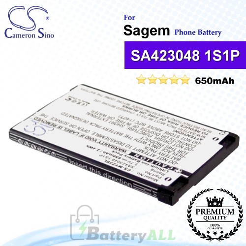 CS-MYZ3SL For Sagem Phone Battery Model SA423048 1S1P