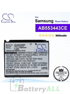 CS-SGU940SL For Samsung Phone Battery Model AB603443EZ / AB603443EZBSTD