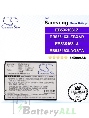 CS-SHI200SL For Samsung Phone Battery Model EB535163LZ / EB535163LZBXAR