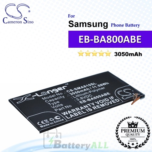 CS-SMA810SL For Samsung Phone Battery Model EB-BA800ABE
