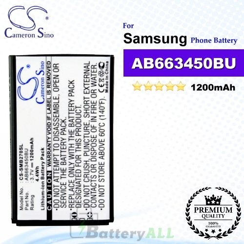 CS-SMB270SL For Samsung Phone Battery Model AB663450BU
