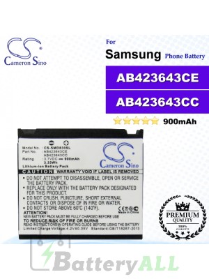 CS-SMD830SL For Samsung Phone Battery Model AB423643CE / AB423643CC