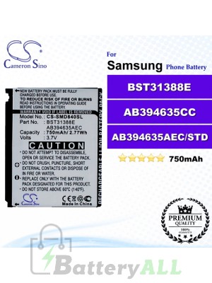 CS-SMD840SL For Samsung Phone Battery Model AB394635AEC/STD / AB394635CC / BST31388E
