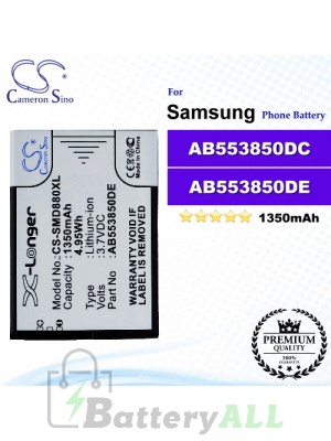 CS-SMD880XL For Samsung Phone Battery Model AB553850DE / AB553850DC