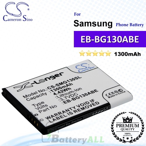 CS-SMG130SL For Samsung Phone Battery Model EB-BG130ABE / EB-BG130BBE
