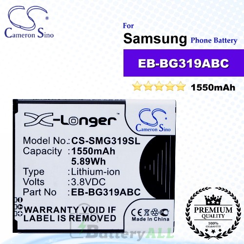 CS-SMG319SL For Samsung Phone Battery Model EB-BG319ABC