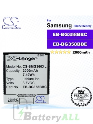 CS-SMG360XL For Samsung Phone Battery Model EB-BG358BBC / EB-BG358BBE