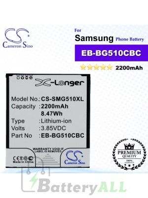CS-SMG510XL For Samsung Phone Battery Model EB-BG510CBC