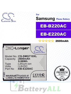 CS-SMG710XL For Samsung Phone Battery Model EB665468LU / EB-B220AC