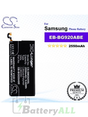 CS-SMG920SL For Samsung Phone Battery Model EB-BG920ABE / GH43-04413A / GH43-04413B