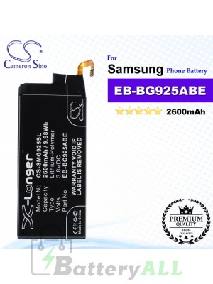 CS-SMG925SL For Samsung Phone Battery Model EB-BG925ABA / EB-BG925ABE / GH43-04420A / GH43-04420B